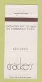 Matchbook Cover - Crackers Walled Lake MI 30 Strike