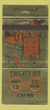 Matchbook Cover - Twenty Six Coins Restaurant Seattle WA 30 Strike