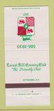 Matchbook Cover - Lucst Hill Country Club Pittsford NY 30 Strike