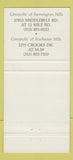 Matchbook Cover - Ginopolis' Grill Farmington Hills Rochester MI 30 Strike