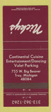 Matchbook Cover - Nickeys' Restaurant Troy MI 30 Strike