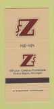 Matchbook Cover - Z's Grand Rapids MI 30 Strike