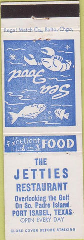 Matchbook Cover - The Jetties Restaurant Port Isabel TX