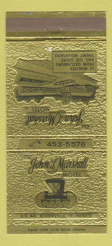 Matchbook Cover - John Marshall Motel Sevierville TN 30 Strike