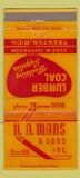 Matchbook Cover - NA Mans Sons Lumber Coal Trenton MI 30 Strike