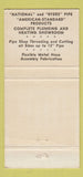 Matchbook Cover - Reichle Supply Company Saginaw MI 30 Strike