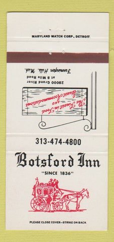 Matchbook Cover - Botsford Inn Farmington Hills MI 30 Strike