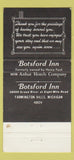 Matchbook Cover - Botsford Inn Farmington Hills MI 30 Strike