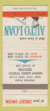 Matchbook Cover - Kellogg Federal Credit Union Battle Creek MI WEAR 30 Strike