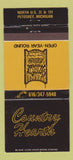 Matchbook Cover - Country Hearth Petoskey MI restaurant 30 Strike