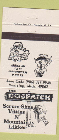 Matchbook Cover - Dogpatch Restaurant Munising MI 30 Strike
