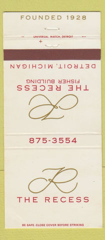 Matchbook Cover - The Recess Detroit MI 30 Strike