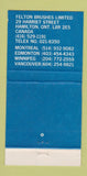 Matchbook Cover - Felton Industrial Brushes Hamilton ON 30 Strike