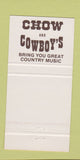 Matchbook Cover - Cowboy's St Catharines ON 30 Strike