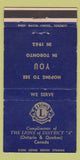 Matchbook Cover - Lions Club ON QC 1962 WORN 30 Strike