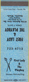 Matchbook Cover - First Lady  and  The Playboy hair salon Seattle WA blue