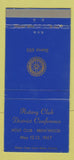 Matchbook Cover - Rotary Club District Conference Brentwood MO 1967 30 Strike