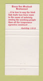Matchbook Cover - Dover Inn Vancouver BC 30 Strike