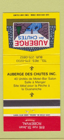 Matchbook Cover - Auberge des Chutes Roberval QC 30 Strike