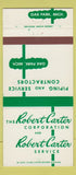Matchbook Cover - Robert Carter Corp Piping Contractors Oak Park MI 30 Strike
