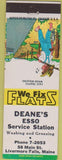 Matchbook Cover - Deane's Esso oil gas Livermore Falls ME