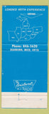 Matchbook Cover - RW Service System Dearborn MI 30 Strike