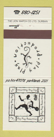 Matchbook Cover - Play Play Productions South Africa 30 Strike