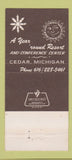 Matchbook Cover - Sugar Loaf Mountain Resort Cedar MI 30 Strike