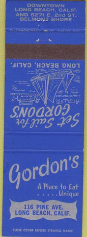 Matchbook Cover - Gordon's Long Beach CA