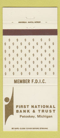 Matchbook Cover - First National Bank Trust Petoskey MI 30 Strike