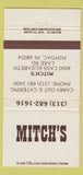 Matchbook Cover - Mitch's Restaurant Pontiac MI 30 Strike