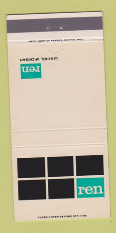 Matchbook Cover - Ren Lansing MI 30 Strike