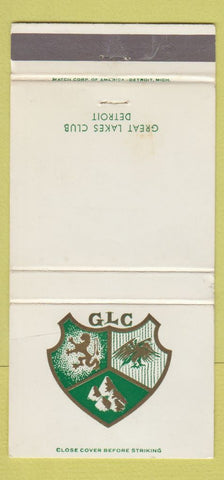 Matchbook Cover - Great Lakes Club Detroit MI WEAR 30 Strike