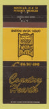 Matchbook Cover - Country Hearth Petoskey MI  30 Strike