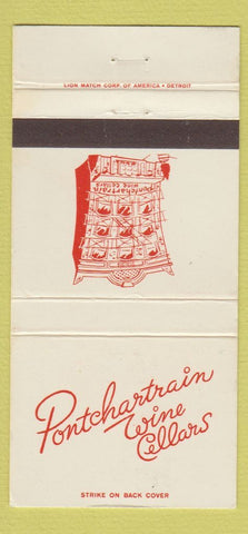 Matchbook Cover - Pontchartrain Wine Cellars Detroit MI WEAR 30 Strike