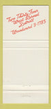 Matchbook Cover - Pontchartrain Wine Cellars Detroit MI WEAR 30 Strike