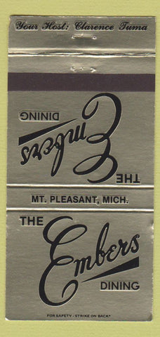 Matchbook Cover - Embers Restaurant Traverse City MI WEAR 30 Strike
