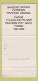 Matchbook Cover - Embers Restaurant Traverse City MI WEAR 30 Strike