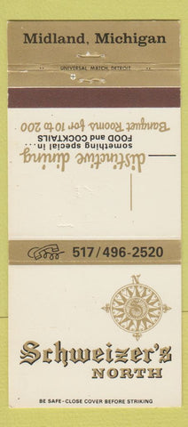 Matchbook Cover - Schweizer's North Midland MI restaurant WEAR 30 Strike