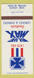 Matchbook Cover - Blue Max Detroit MI restaurant 30 Strike