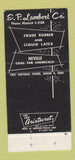 Matchbook Cover - EP Lambert Rubber Latex Akron OH 30 Strike