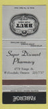 Matchbook Cover - Super Discount Drug Willowdale ON Brut 30 Strike