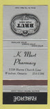 Matchbook Cover - K Mart Drug Windsor ON Brut 30 Strike