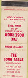 Matchbook Cover - Long Table Rose Room Pacifica CA