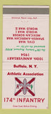 Matchbook Cover - Athletic Association 174th Infantry Buffalo NY 1954 30 Strike
