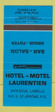 Matchbook Cover - Hotel Motel Laurentien St Jerome QC DARK BLUE 30 Strike