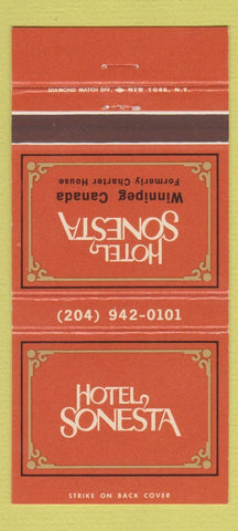 Matchbook Cover - Hotel Sonesta Winnipeg MB 30 Strike