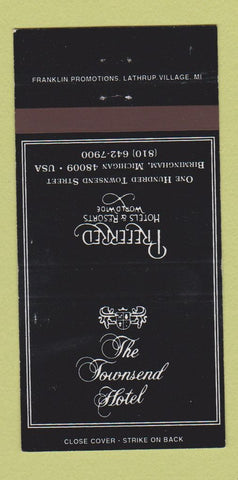 Matchbook Cover - The Townsend Hotel Birmingham MI WEAR 30 Strike
