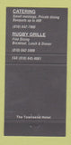 Matchbook Cover - The Townsend Hotel Birmingham MI WEAR 30 Strike