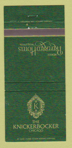Matchbook Cover - Knickerbocker Hotel Chicago IL 30 Strike